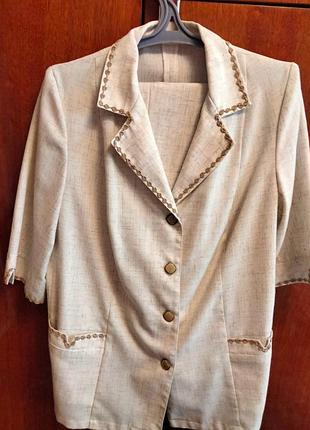 Костюм двійка брючный  льняный