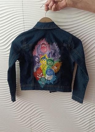 Джинсовая куртка для девочки 9-10 лет ручная роспись, джинсовка