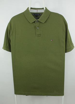 Качественная футболка поло touch hilfiger regular fit khaki polo shirt men's