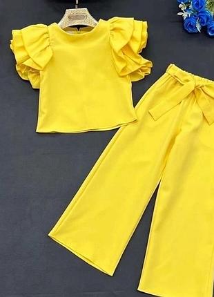 Брючний святковий костюм для дівчинки