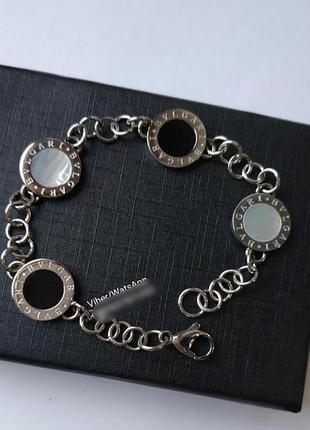 Брендовый браслет bvlgari с кругами