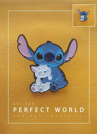 Красивая брошка значок пин стэчь с котиком,котик,кошеница (брешпин стяжк с котиком)