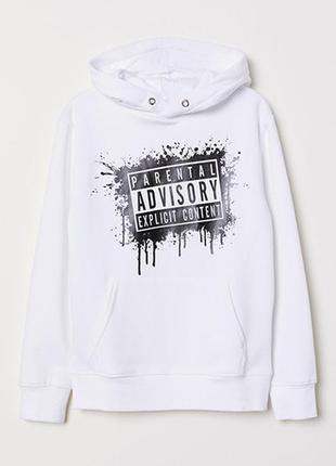 Оригинальный худи с принтом h&m разм. 146-152(10-12лет)