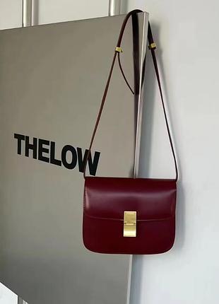 Сумка під бренд crossbody яскравий бургунді 23х18х7