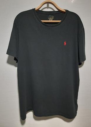 Черная футболкаralph lauren, с круглым вырезом