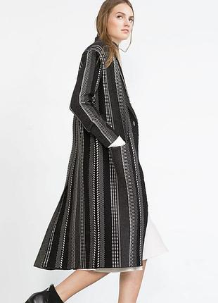 Трикотажный тренч пальто zara