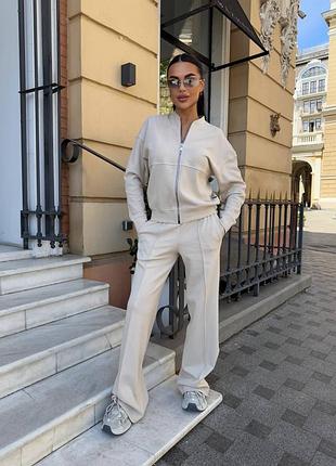 Повсякденний спортивний костюм кофта на блискавці і штани вільного крою