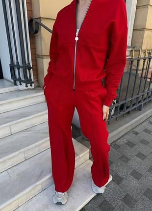 Повсякденний спортивний костюм кофта на змійці і вільні штани