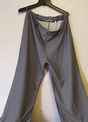Брюки палаццо, xl, в полоску