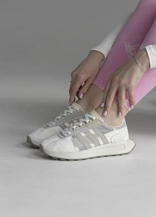 Adidas retropy e5 white grey, кроссовки женские адедас, кроссовки адедас женски