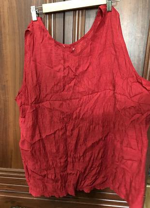 Червона майка тонка жатка