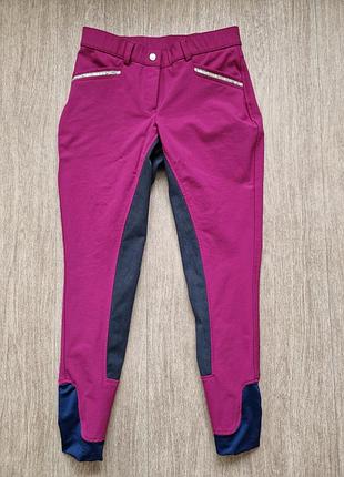 Розовые бриджи hkm верховая езда, конный спорт