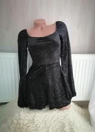 Костюм комбинезон пайетки блестки велюр стрейч