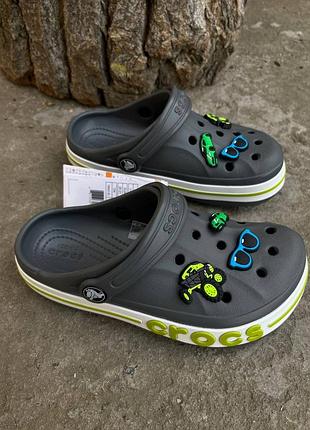 Крокси на хлопчика crocs bayaband charcoal