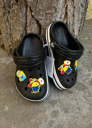 Crocs bayaband black дитячі чорні крокси
