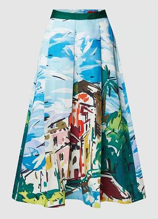 Max&co люксова неймовірно красива яскрава спідниця з принтом max mara