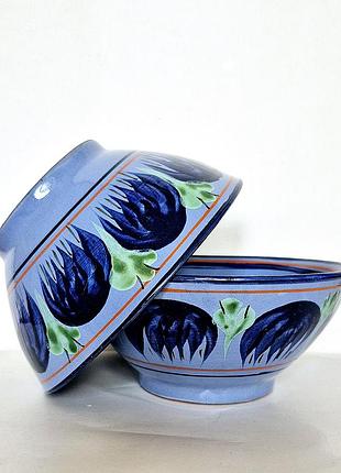 Тарелка майолика винтажная керамическая миска керамика винтаж