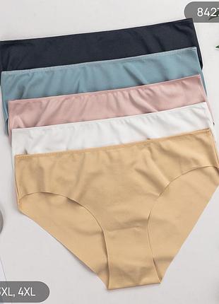 Набор бесшовных женских трусиков 5 штук в упаковке nicoletta туречка, женские трусики бесшовные слипы