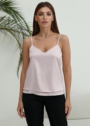 Розовая двухслойная маечка большого 20-22 размера