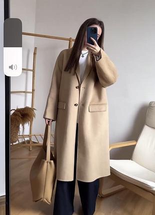Пальто плащ zara шерсть