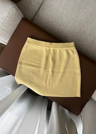 Спідниця міні жовта 3