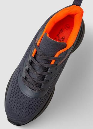 Кросівки чоловічі демісезонні, колір сіро-помаранчевий, 244rf717