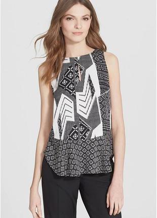 Diane von furstenberg шелковый топ "maya" с графичным принтом