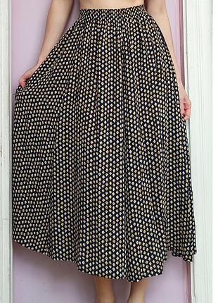 Летняя юбка макси расклешенная из вискозы