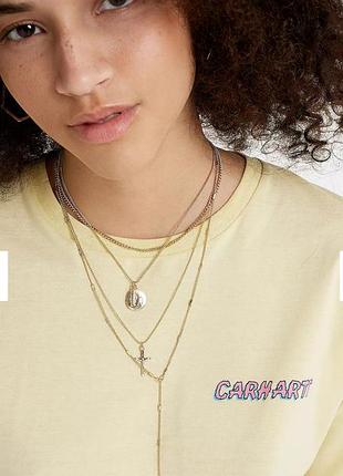 Carhart high gloss футболка з великими лого спереду та позаду