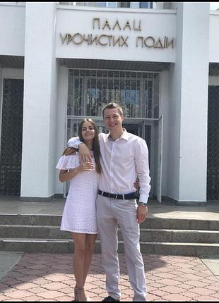 Сукня літня біла коротка