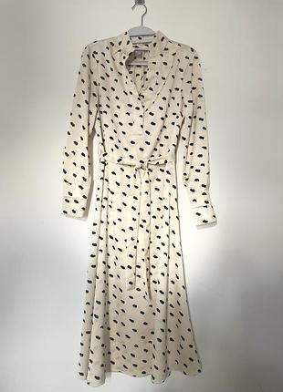 Сатинова сукня міді h&m