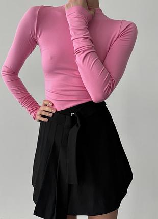 Обтягуючий лонгслів рожевий