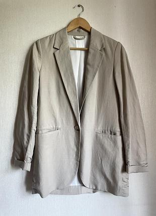 Піджак лляний вільний фасон h&m