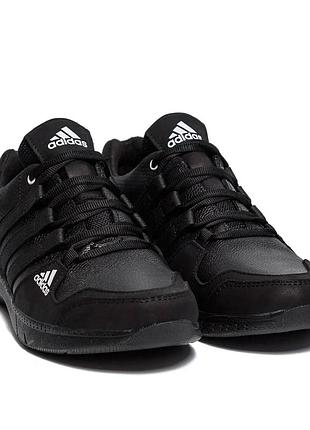 Чоловічі шкіряні кросівки ads black