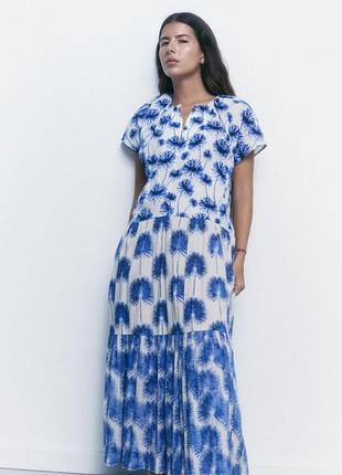 Легка бавовняна сукня квіткова zara