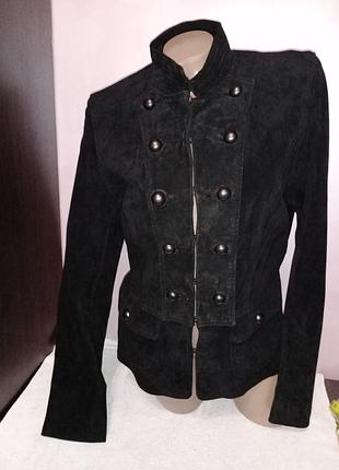 Замшевый деми пиджак