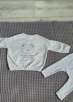 Костюм унисекс next кофточка и лосины 6-9 мес(68-74) next