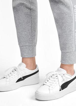Кроссовки из натуральной кожи puma vikky stacked l