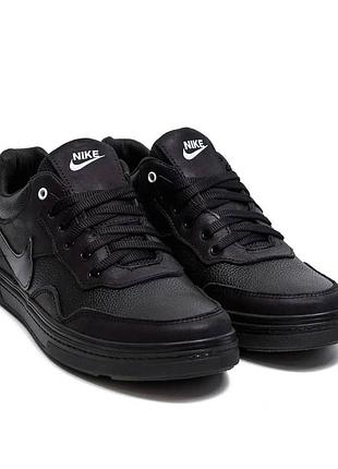 Чоловічі шкіряні кросівки nike black