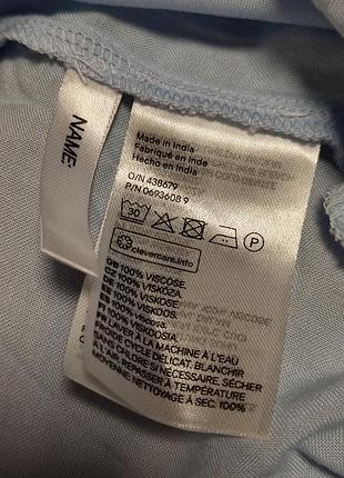 Гарна блакитна блуза h&m батист 3