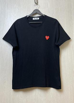 Жіноча чорна футболка play comme des garçons оригінал