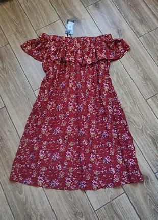 Сарафан платье на лето новый с биркой, клеш, с воланом, легкий