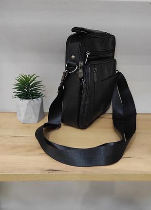 Чоловіча шкіряна сумка-барсетка через плече bexhill  premium natural bag 3