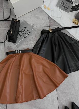 Жіноча спідниця з єко шкіри