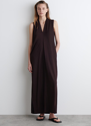 Платье макси с v-образным вырезом cos 1272827001