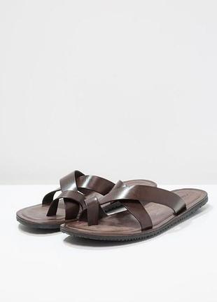 S&g leather slide  мужские кожаные летние тапочки