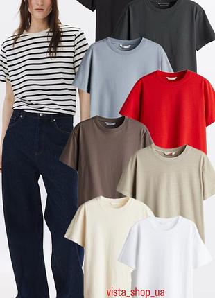 Базова футболка  h&m з м'якого бавовняного трикотажу