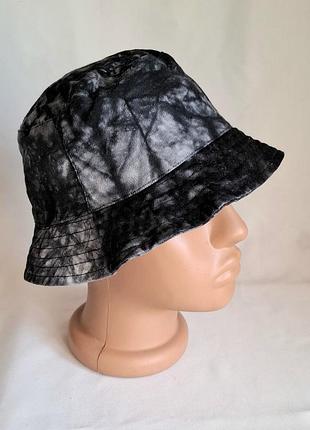 Панама kids peacocks черно-серая детская плотная на подкладке на 6-10 лет