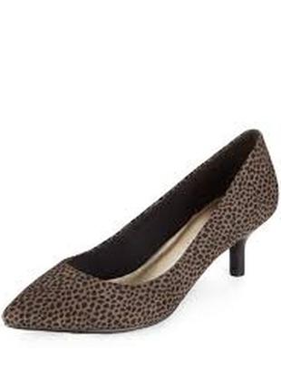 M&s marks & spencer insolia leopard леопардовые туфли лодочки 26 см