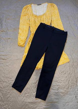 Базовые черные кэжуал брюки zara